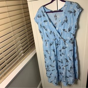 Torrid Criss Cross Floral Rayon Dress